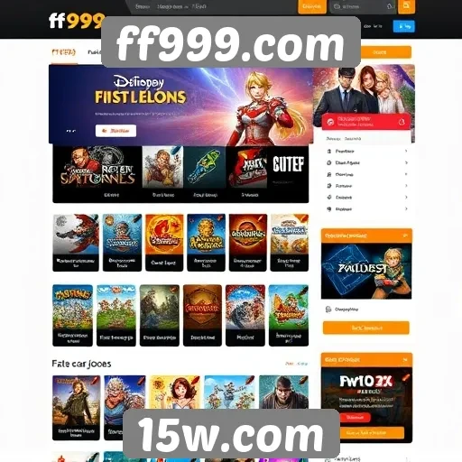 Análise da interface do site ff999.com